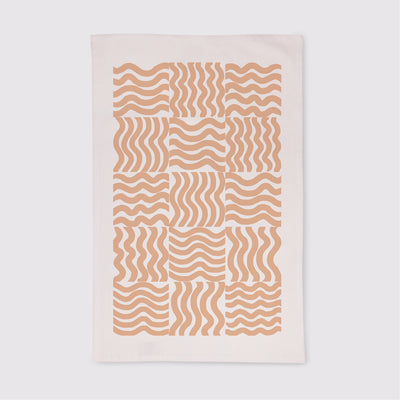 The Ripple Wave Dish Towel Series - Waving Terracotta