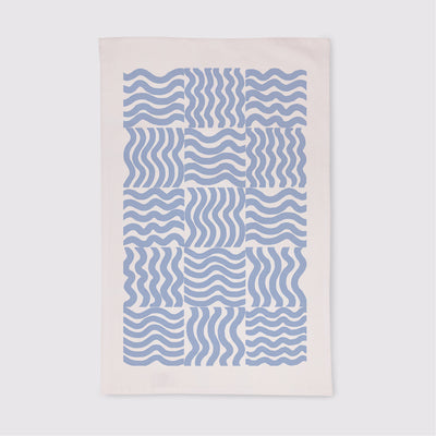 The Ripple Wave Dish Towel Series - Waving Blue
