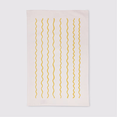 The Ripple Wave Dishtowel Series - Wave Dijon