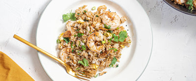 Skillet Shrimp Fried Rice with Crispy Garlic and Ginger