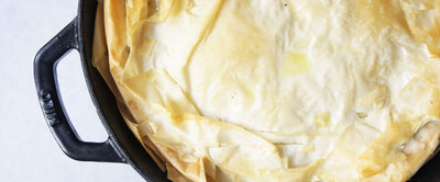 Skillet Baked Spinach and Feta Pie (Spanakopita)