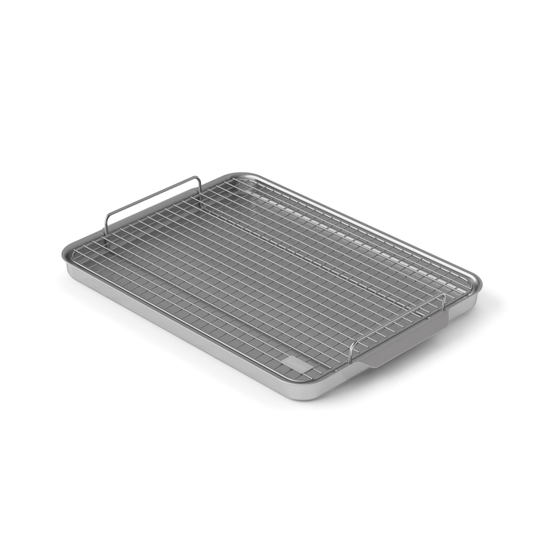 Quarter Baking Sheets with Rack Set by Ultra Cuisine - Quarter Sheet Pans  for Baking - Wire Rack Baking Sheet - Nonstick Cooking Sheets and Baking
