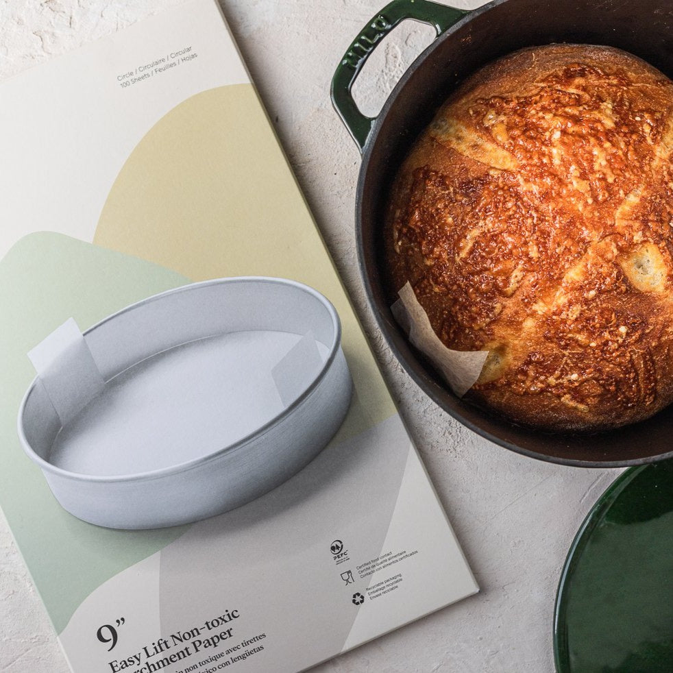 Easy-Lift Parchment Paper Rounds by Kana Pre cut, compostable